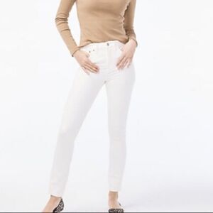 J CREW MERCANTILE NWT High Rise‎ Skinny Stretch White Denim Jean / Sz 26